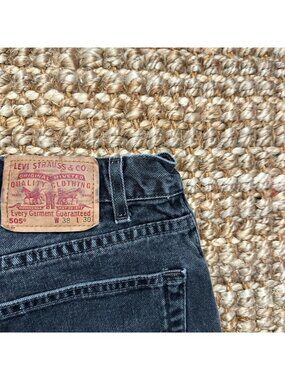 Vintage 90s 505 Levi’s Men’s Jeans (38x30) Relaxed Black Denim 100% Cotton